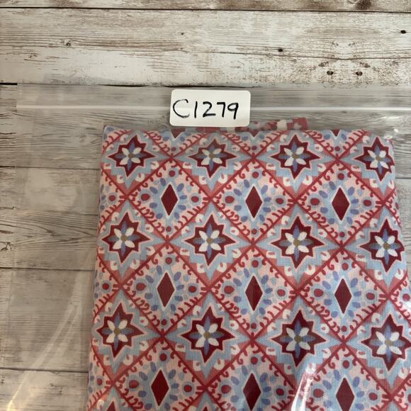 Talbots Canvas A-Line Skirt 14 Red Cotton Blend Above Knee Mediterranean Tile - Picture 9 of 9